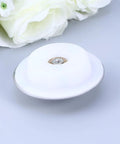 Bathtub Stopper for 40-45mm Holes Flat Cover Stainless Steel with white finish, flat design for sealed drainage in bathroom.