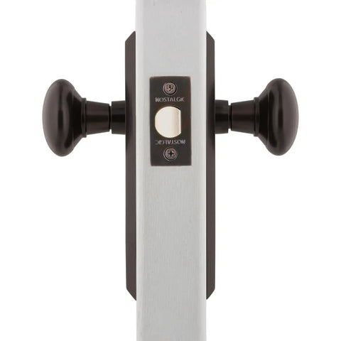New York Style Door Knob With Plate For Interior Doors, Old School Charm Meets Modern Build, Smooth Round Knob With Long Plate