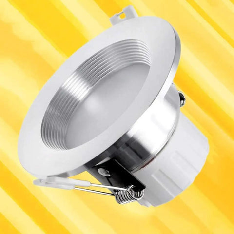 WKNHHL Recessed Lighting Housing Trim Kits Silver Polished Aluminum Led Ceiling Light showing ultra-thin downlight design.