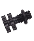 ECX1322A directional vent valve, black plastic with threaded end and O-ring, side view