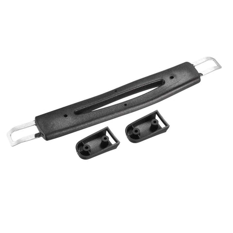 198mm Luggage Handle Strap Grip Replacement For Suitcase Case Black With Wear Resistant Plastic Construction And Comfortable Rubber Grip Flexible Strap Easy Screw Mount Installation Screws Not Included with two end caps