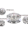 ELUKHT 12 Pack Round LED Recessed Ceiling Lights 3.9in with clear crystal lampshade and stainless steel panel details.