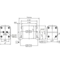 Top Shelf Silver DC Fuses Rated At 750V With 400A To 630A Options built different to keep your EV chargers and solar panels running smooth, technical drawing with dimensions.