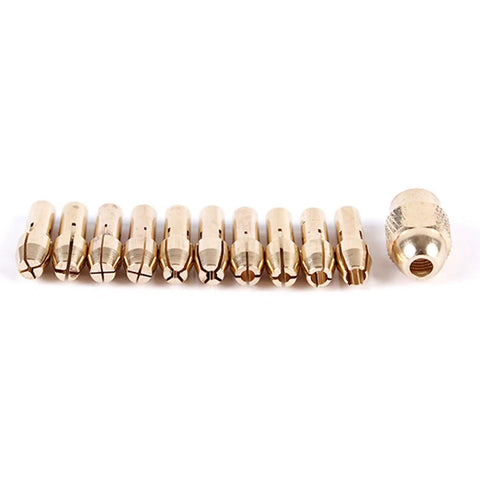 Heavy Duty Drill Chuck Collet Set Replaces 1-32 Inch To 1-8 Inch Keyless Rotary Tool Adapter With Quick Change Nut for polishing.