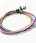 8 Pin M12 A Coded Connector Cable Straight Back Mount Waterproof IP67 Aviation Socket with multicolored wires