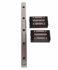Precision HGR20 Linear Rail And Slide Set With Dual Bearings, 300 mm steel rail and dual carriages for CNC use.