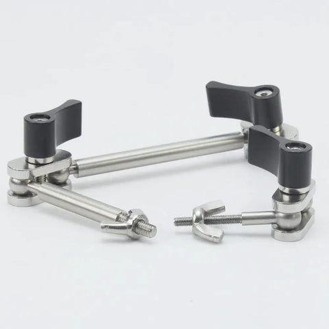 Pro Grade Stop Motion Rig With 500g Payload, Heavy Duty Stainless Steel Helping Hand, Soldering Station Stand, Flexible Foldable Joints With CNC Machined Balls For Smooth Puppet Rigging In Stop Motion Animation, stainless frame with clamps