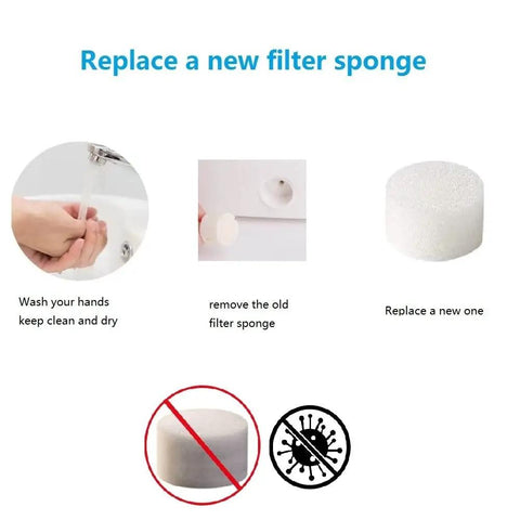 Steps to replace a filter sponge using 15 Pack Replacement Air Filter Sponges For Compressors Universal Fit Soft Durable Sponges For Easy Swap