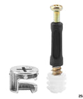 Top Notch Cam Lock Furniture Screw Set For Home DIY Carbon Steel Connectors Silver Finish 25 Piece Fastener Kit