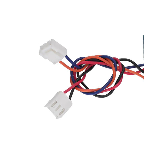 Wiring harness with two white connectors and colored wires for Hardcore Relay Replacement For Juicebox Pro 40 And 32 Evse Electric Vehicle Charger.