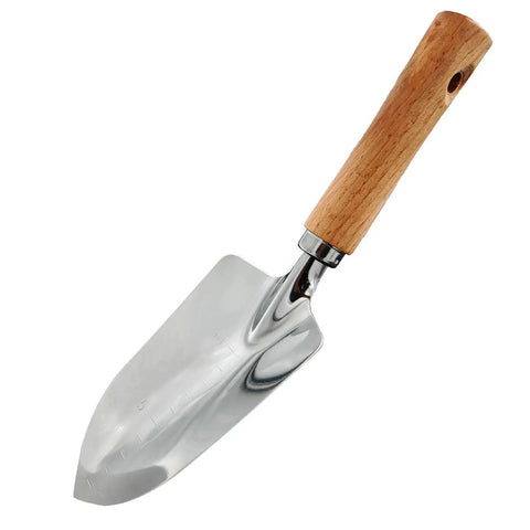 Built To Last Stainless Steel Garden Shovel With Ergonomic Wooden Handle For Digging, Planting, Lawn Care And Trowel Tasks, Anti Slip Spade
