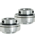 UC205-16 Go Kart Axle Bearing With 1 Inch Bore And Spherical OD Set Screws Lubrication Hole Beefed Up For Heavy Duty Racing And OEM Go Kart Projects 2 Pack High Speed Low Noise Low Vibration Long Life, two silver bearings