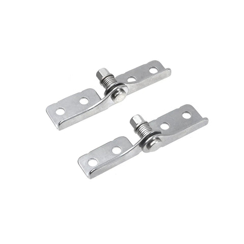 No Hassle Stainless Steel Flip Hinge Damper Set Two Pack Includes Quick Install Screws showing durable stainless steel hinges.