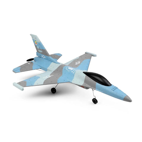 alt_tag: F16 Style RC Fighter Plane Three Channel With Gyro And 2.4GHz Radio Control EPP Foam Fixed Wing Stunt Glider, side view