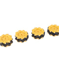 80mm Mecanum wheels for robot cars set with rubber coating, featuring left and right pairs for smooth omni-directional movement in DIY projects.