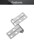 Friction Hinge With Torque Type Action For Left Mount Cabinets And Panels 48.8 Mm Iron Nickel Plated 8 Hole Mount 3.3 Mm Hole Size
