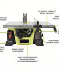 Straight Fire Cutting Powerhouse Pairing A Hella Portable Eight Quarter Inch Compact Table Saw with 12" rip cut capacity and steel frame.