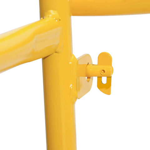 Heavy Duty 6 Foot Scaffolding Safety Guardrail Built Legit Tough With Rustproof Solid Carbon Steel Baker Style Platform Accessory Rock Solid Yellow Rail To Keep Your Crew Locked In On Every Work Site