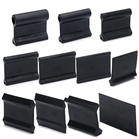 Clutch Ergonomic Contour Sanding Grip Set With Slick Non Slip Rubber Palm Pad And Tight 21 Profile Designs, ten rubber grip shapes for sanding.