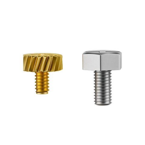 M.2 NVMe Solid State Drive Mounting Screw Kit And Aluminum 2.5 Inch External Hard Drive Enclosure Fastener Set with gold and silver screws