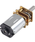 GA12 N20 12V 100RPM Gear Motor With Reducer, metal brush DC motor, side angle view