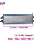 Outdoor Waterproof LED Driver Power Supply 600mA 36W, DC 36-65V Output For LED Strips And Modules, Wide 85-265V AC Input, Industrial Grade Lighting, Perfect For DIY Fixes And Home Projects. Black waterproof LED driver, 98x30x22mm, for outdoor LED strips.