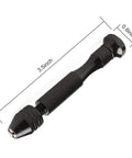 Pin Vise Hand Drill Kit With Mini Twist Bits 0.8 to 3.0 Millimeters, 11 Piece Precision Drill Set For Metal And Wood, DIY Jewelry Making, Model Building, And Fine Handwork, Handy Pro Grade Portable Clamp. Black aluminum hand drill, 3.5-inch