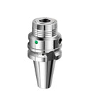 High Precision Hydraulic Tool Holder Fits Bt30 And Bt40 Cnc Machining Centers With Phc Collet Kit, chrome finish, detailed view.