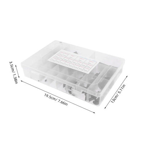 135 Piece Woodruff Key Set For Mechanical Projects M2 To M10 Keyway Kit in transparent plastic case with dimensions