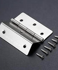 Vintage 59mm 6 Hole Three Fold Cabinet Door Hinge Set with screws, durable zinc alloy, for DIY boxes and wooden furniture
