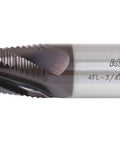 Accusize roughing end mill, 4-flute M42 8% cobalt TiAlN coating, 3/4 in diameter, 1-5/8 in flute length
