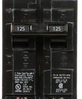 125 Amp 2 Pole 240 Volt Circuit Breaker For Electrical Panels Heavy Duty Load Protection Easy Install Replacement Safe Trip Technology