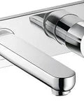 Metris S One-Handle Tall Bathroom Sink Faucet In Chrome, Modern Timeless Style, shown in sleek chrome finish from side view.