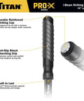 Heavy Duty 48 Inch I Beam Striking Bar With Angled Chisel End And Reinforced Strike Cap Built From Fully Hardened High Carbon Steel