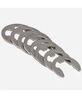 Premium 316 Stainless Steel E Clip Circlip Retaining Ring For Shaft Fastener M7 Size, 20 pieces aligned showing durable design.