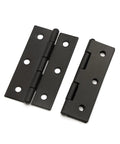 16 Pack Folding Iron Butt Hinges For Doors Cabinets And Drawers Black Finish With Screws 2.4 Inch 60x35mm Heavy Duty Hinge Set