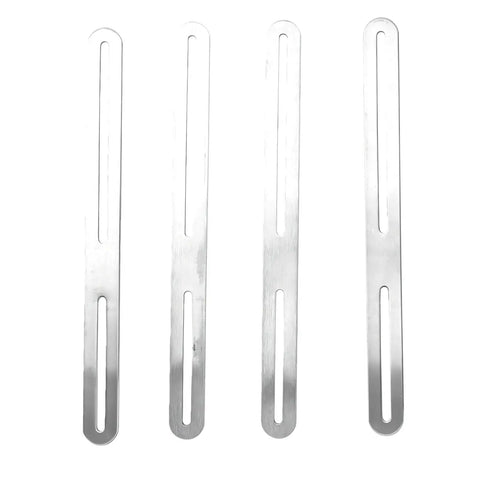 Stainless Steel Slotted Brace Beefy Four Pack Heavy Duty Flat Mending Plate Adjustable Support Bracket For Wood Furniture Repair Connector