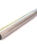 Precision steel lathe alignment test bar mandrel, MT2, 180 mm overall length, silver with black end cap