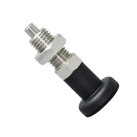 Stainless steel plunger from Nose Spring Plunger Set In Four Sizes With Self Locking Knob And Spring Return Indexing