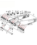 Steering Stem Bearing And Swingarm Maintenance Kit For CRF250R CRF250RX CRF450R CRF450RWE With Oil Seal And Bushing illustration