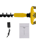 Cordless Post Hole Digger With 20V DC 350W Motor 550 RPM Auger For Easy Hole Digging Preparation And Planting