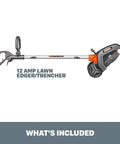 12 Amp Corded Electric Lawn Edger And Trencher With Seven Point Five Inch Cutting Blade WG896 side view
