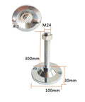 4 Pack Adjustable Threaded Leveling Feet With 100mm Base For Tables, Chairs, Desks, Shelves And Equipment, Heavy Duty Metal Swivel Levelers, Easy To Install, Stable Support For Home, Office, Workshop, Restaurant, 100mm base, M24 thread, 300mm height