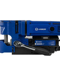 Unibor low-profile magnetic drill press E5000LP, blue compact mag drill with side handle