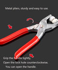 Close-up of pliers from the Snap Fasteners Kit With 100 Sets Of Metal Snaps And Pliers Tool For DIY Crafts Clothing Sewing Hats Easy Fabric Installation