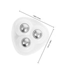 Top view of Eight Piece Stainless Steel Self Adhesive Caster Wheels With Smooth Ball Bearings for effortless furniture relocation.