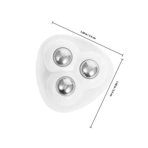 Top view of Eight Piece Stainless Steel Self Adhesive Caster Wheels With Smooth Ball Bearings for effortless furniture relocation.