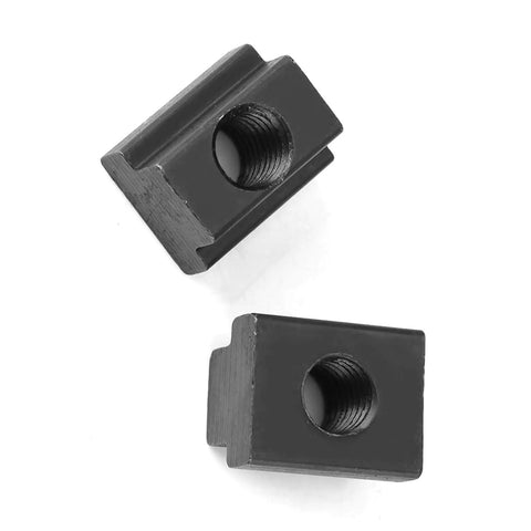 Close-up of 5 Pcs Black Oxide T Slot Nuts M8 Thread For Machine Tool Tables Undersized Sliding Nut Block For T Slots Durable 45 Steel