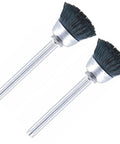 Heavy Duty Brush Set 4 Pack That Cuts Through The Hustle Boosts Motor Life For Dremel Rotary Tools Replaces Part 40402 close-up detail of two brushes