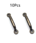 Vintage Bronze Zinc Alloy Box Pull Handles Set Of 10 For Cabinets Wardrobes Drawers Dressers And Boxes 3.5 Inch Long 0.7 Inch Wide